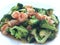 broccoli shrimp on dish