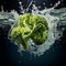 broccoli sink in the water generative AI