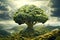 Broccoli Tree. Fantasy Landscape