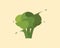 Broccoli vector colorful modern minimal style illustration. Creative icon logo splash concept explosion with drops