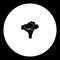 Broccoli vegetable simple silhouette black icon eps10