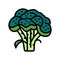 broccoli vitamin plant color icon vector illustration