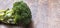 broccoli in the wood table