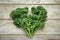 Broccolini forming a heart