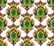 Broche Crown Seamless Pattern White Backgrounds Gemstones