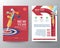 Brochure Flyer design Layout vector template iwith New Year Resolutions target concept