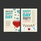 Brochure Flyer Happy Valentine\'s Day design vector