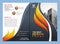 Brochure, Flyer, Template with Fire Design