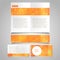 Brochure page, banner and business card vector design templates with abstract molecular connection theme