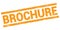 BROCHURE text on orange rectangle stamp sign
