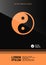 Brochure or web banner design with Yin Yang symbol