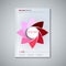 Brochures book or flyer with abstract starfish in red design