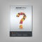 Brochures book or flyer with colored puzzle question template