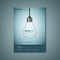 Brochures book or flyer with a design hanging bulb