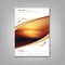 Brochures book or flyer with sunset design template
