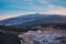 Brocken mountain peak covered in snow, in Harz Mountains, Germany