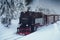 Brocken railway in winter landscape
