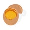 Brocken raw egg icon vector illustration design