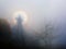 Brocken Spectre Gloria autumn in the mountains