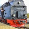 Brockenbahn Locomotive railway train at Brocken mountain peak Harz Germany