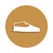 brogue, leafers shoes icon in badge style. One of clothes collection icon can be used for UI, UX