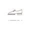 Brogue shoes thin line icon. Mbe minimalism style