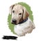 Broholmer puppy dog breed digital art illustration