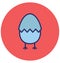 Broke egg, chick egg Isolated Vector icon which can easily modify or edit