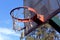 Broken Basketball Net and Backboard