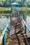 Broken boardwalk in Harbaria eco park in Sundarbans, Banglade