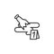 Broken Bottle-evidence line icon