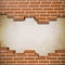 Broken brickwall background