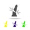 broken check color icon. Element of chess for mobile concept and web apps illustration. Thin line color icon for website design an