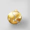 Broken Christmas golden ball. Conceptual vector illustration of the fragility of the planet Earth.