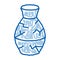 broken clay vase doodle icon hand drawn illustration
