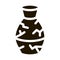 broken clay vase icon Vector Glyph Illustration