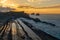 Broken Coast Costa Quebrada at sunset, Cantabria, Spain