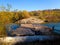 Broken concrete bridge.