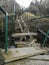 Broken concrete pedestrian bridge in Kaunas