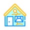 Broken damaged house color icon vector illustration