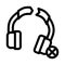 Broken Earphones Icon Vector Outline Illustration