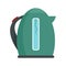 Broken electric kettle icon flat isolated vector