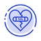 Broken, Emotions, Forgiveness, Heart, Love Blue Dotted Line Line Icon