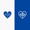 Broken, Emotions, Forgiveness, Heart, Love Line and Glyph Solid icon Blue banner Line and Glyph Solid icon Blue banner