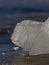 Broken glacier or an ice shelf. Reflection in ice