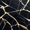 Broken glass background. Vector illustration. Black and gold cracked texture. generative AI