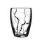 Broken glass cup for drinks. Cracked cup icon. Glass waste concept