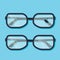 Broken glasses. Vector illustration flat design. Isolated on background. Old break glasses.