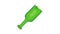 Broken green bottle as weapon icon animation