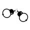 Broken handcuffs silhouette icon